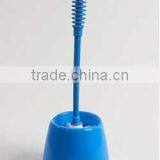 New Design Plastic Toilet Brush Plastic Cleaning Brush Sets With Holder thumbnail-1