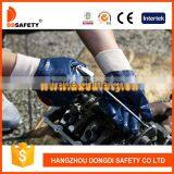 DDSAFETY 2017 Cotton Liner With Blue Nitrile Coated Anti Oil Safety Working Glove For Industry thumbnail-2