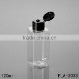 100ml China Clear Pet Square Shampoo Bottle Skin Care Cleansing Oil Flip Cap Plastic Shampoo Bottle Cosmetic Packaging thumbnail-3