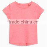 2017 Hot Sales Children Girls O-neck Short Sleeve T-shirt Pure Color thumbnail-2