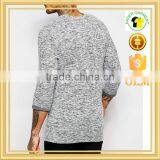 Tight Fitted Spandex Long Sleeve t Shirts, Gym Slim Fit Tri Blend T-shirt With Custom Embroidery Logo thumbnail-3