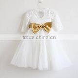 Floor-Length Light Lvory Flower Girl Dress Tulle Lace Fabric Baby Party Dress Gown thumbnail-3
