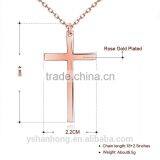 Creative Rose Gold Cross Pendant Necklace thumbnail-4