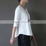 Z&M Linen Blouse Linen T-shirt for Women Plus Size t Shirt for Women thumbnail-5