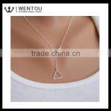 Wholesale Simple Design Geometric Triangulation Short Necklace thumbnail-2