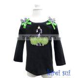 Girls Lime Green Rosettes 2nd Birthday Zebra Cupcake Black Long Sleeves Tops 1-7Y thumbnail-1