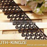 Flower Floral Venice Venise Black Lace Applique Sewing Trims DIY Craft 4.3cm Width thumbnail-3