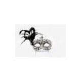 Leopard Print Masquerade Venetian Masks Decal Feathered Masquerade Mask thumbnail-1