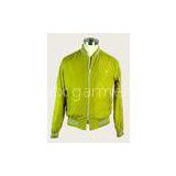 Green Polyester Spring Sport Jackets Windproof Anti Pilling Duck Outerwear