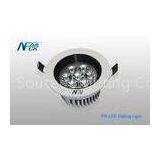 120v 7w Round Aluminum LED Ceiling Light For Office , Ra 90 LED