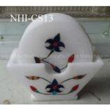 Chinese Character Tumbled Marble Coasters Handmade Set Peace Love