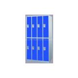 Blue Steel Vertical 8 Door Lockable Storage Cabinet