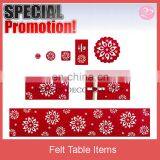 Felt runner ,mat and coaster table sets for Christmas