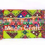 Tribal Vintage Patchwork Cotton Wallet- Handmade Patchwork Clutch Purse-Indian Embroidery Clutch Purse thumbnail-3