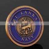 Doule Sides Antique Gold Plated Key Chain Shaped Coin thumbnail-5