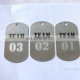 Military Custom Logo Dog Tags With Brush Finish, Stamped Dog Tag With Chain Pendent, Embossed Logo and Laser Company Logo