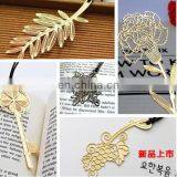 custom metal bookmarks copper gold snowflake clover carnation bookmarks