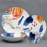 Wholesale Popular Eco-friendly China Handdrawing Hotel Ceramic/porcelain Dinnerware Set thumbnail-4