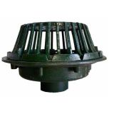 Large Sump 15 Inches Cast Iron Roof Drain with 6 Inch No-Hub Outlet for Roof Drainage