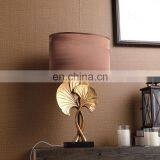 Top Sale Creative Design Ginkgo Leaf Shape Retro Nightstand Lights Gold for Home Decor thumbnail-2