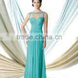 New Arrival Beaded Chiffon See Through Back Mother Of The Bride Dress thumbnail-1
