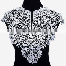 Embroidery Big Flowers Lace Neckline Fabric, DIY Collar Lace Fabrics for Sewing Supplies Crafts thumbnail-1