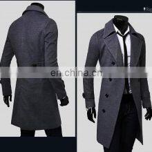 Custom-made Extra-large Wool Multi-button Men's Slim Long Suit Jacket Men's Long Coat thumbnail-3