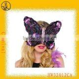 Fancy Design Purple Full Face Butterfly Mask for Parties thumbnail-1