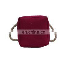Red Cubes Linen Canvas Toy Gift Hamper Organizer Woven Folding Storage Basket With Handle thumbnail-5