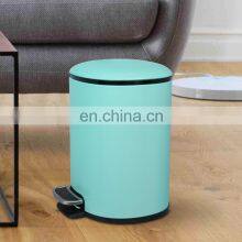 BSCI Factory Embossed 5 Liters Kitchen Cabinet Bin Classic Strong Feet Pedal Stainless Steel Garbage Can Step Bin