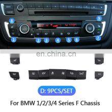 Console AC Heater Climate Ventilation Volume Control Button 9Pcs For BMW 1 2 3 4 F Series F20 F30 F35 F45 F46 F80 64119287341 thumbnail-2