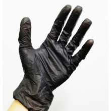 China Medical Stretch Powder Free Black Vinyl Gloves