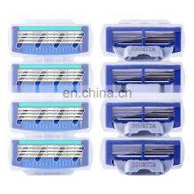 4 Cartridges Customized Brand Men Shaving Blade Chromium Coating Durable Shaving Blade Germany Stainless Steel Blades GF-0250 thumbnail-2