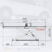 Dual Trolley/ In-Ground Pulley Hydraulic Scissor Car Lift #V-JSD-8540 thumbnail-3