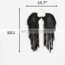 Hot Selling Macrame Angel Wings Wall Decor With Long Tassel Macrame Wall Hanging Art Decor Wholesale thumbnail-5