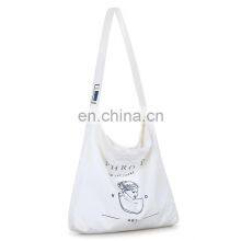 Wholesale Custom Art Canvas Bag Female Simple Print Female Shoulder Bag Large Capacity Student Canvas Cross-body Bag