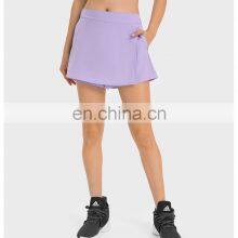 Ins Fashion Style Cool Fabric With Pockets Shorts Mini Skirt For Women Tennis Golf Gym Yoga Wear Quick Dry Outdoor Fitness Sport thumbnail-1