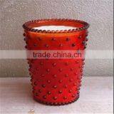 Online /Colored Hobnail Shaped Glass Candle Burns/Glass Votive Holder/Glass Candle Jars For Wedding thumbnail-5