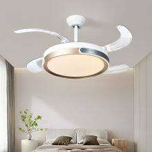 High Quality 42′′ Invisible Ceiling Fan With LED Light DC Motor Retractable Bladeless Fan Light With Remote Control thumbnail-3