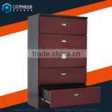 Beautiful Antique Vanity Dresser 5 Chest Red Wine Color Dresser Furniture thumbnail-2