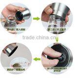Amazon Manual Brushed Stainless Steel Salt and Pepper Mills Grinder Stunning Glass Body Pepper Grinder Long Bottle thumbnail-6