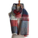 New Tassel Striped Plaid Fashion Woman Cashmere Poncho thumbnail-4