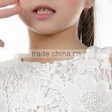 Wholesale Cotton Pierced Flower White Long Summer Dresses for Kids Supplier's Choice thumbnail-4