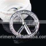 Car Cartoon Creative Peace Sign Logo Peugeot Alloy Crystal Key Chain Bag Hangings thumbnail-4