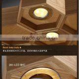 New Design Honeycomb Wooden Ceiling Lamp With LED Lighting thumbnail-4