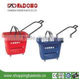 Hot Sale Plastic Trolley Shopping Basket thumbnail-4