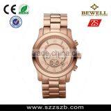 Rose Gold Stainless Steel Multi-function Japan Quartz Watch Water Resistant Watches thumbnail-1