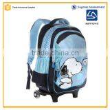 New Product High Quality Waterproof Nylon Cartoon School Bag With Wheels Bright Supplier's Choice thumbnail-2