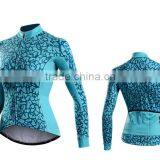 ladies dye sublimation long sleeve cycling jersey uniforms