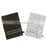 piece dyed cotton embroidery towel gloves